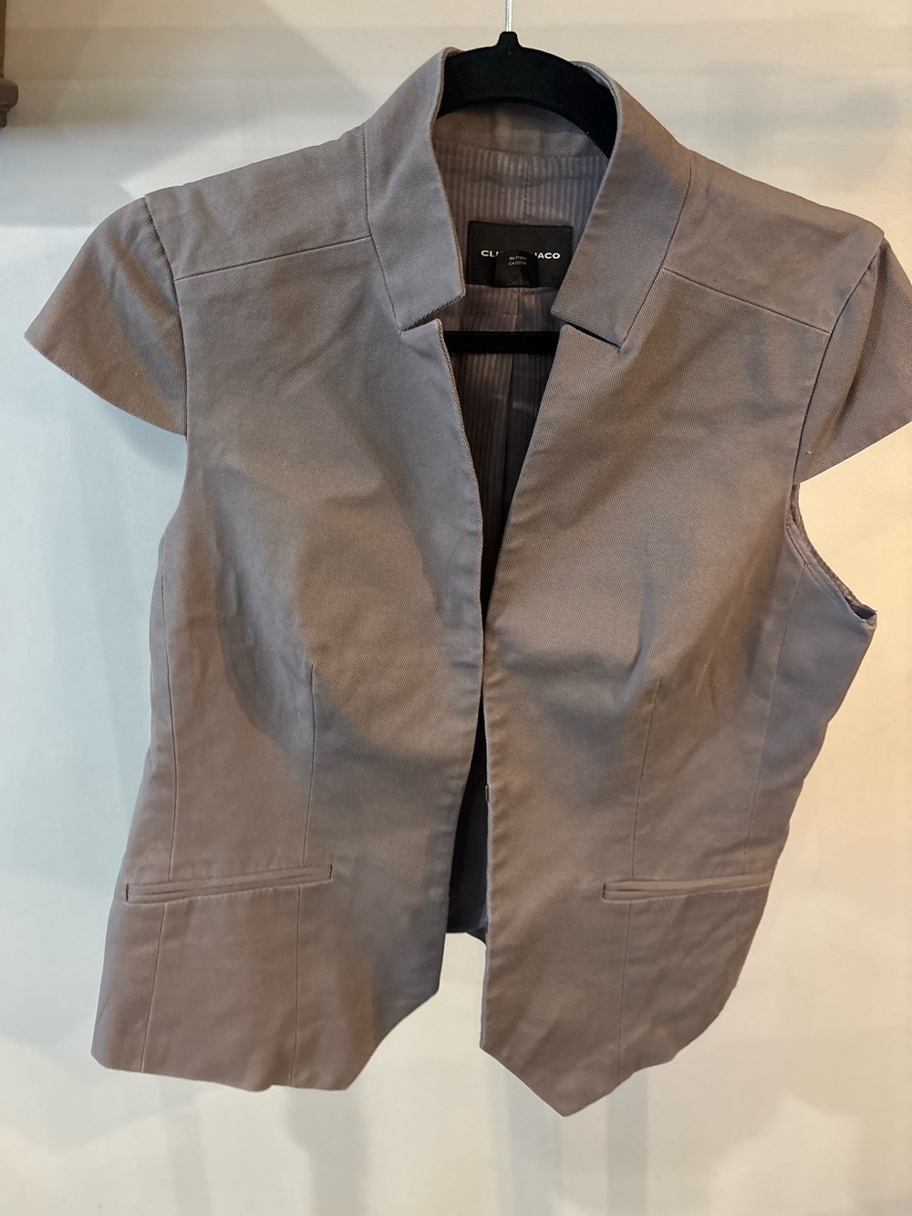 Club Monaco Taupe Blazer Vest women’s size 8 - Picture 2 of 9